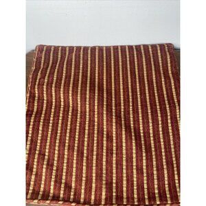 Restoration Hardware Baroque Striped Pillow Sham 19” Square Maroon Tan